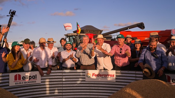 O  evento contou com a presença do governador em exercício, Gabriel Souza, e do secretário da Agricultura, Clair Kuhn