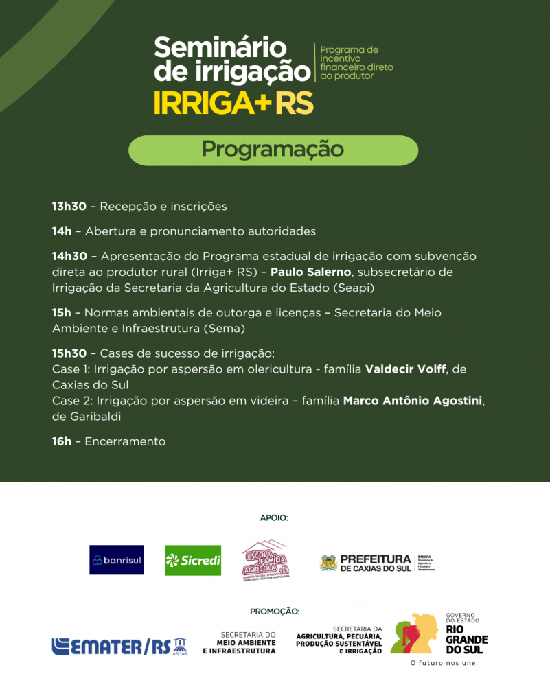 Card 2 Seminário de irrigação Caxias do Sul
